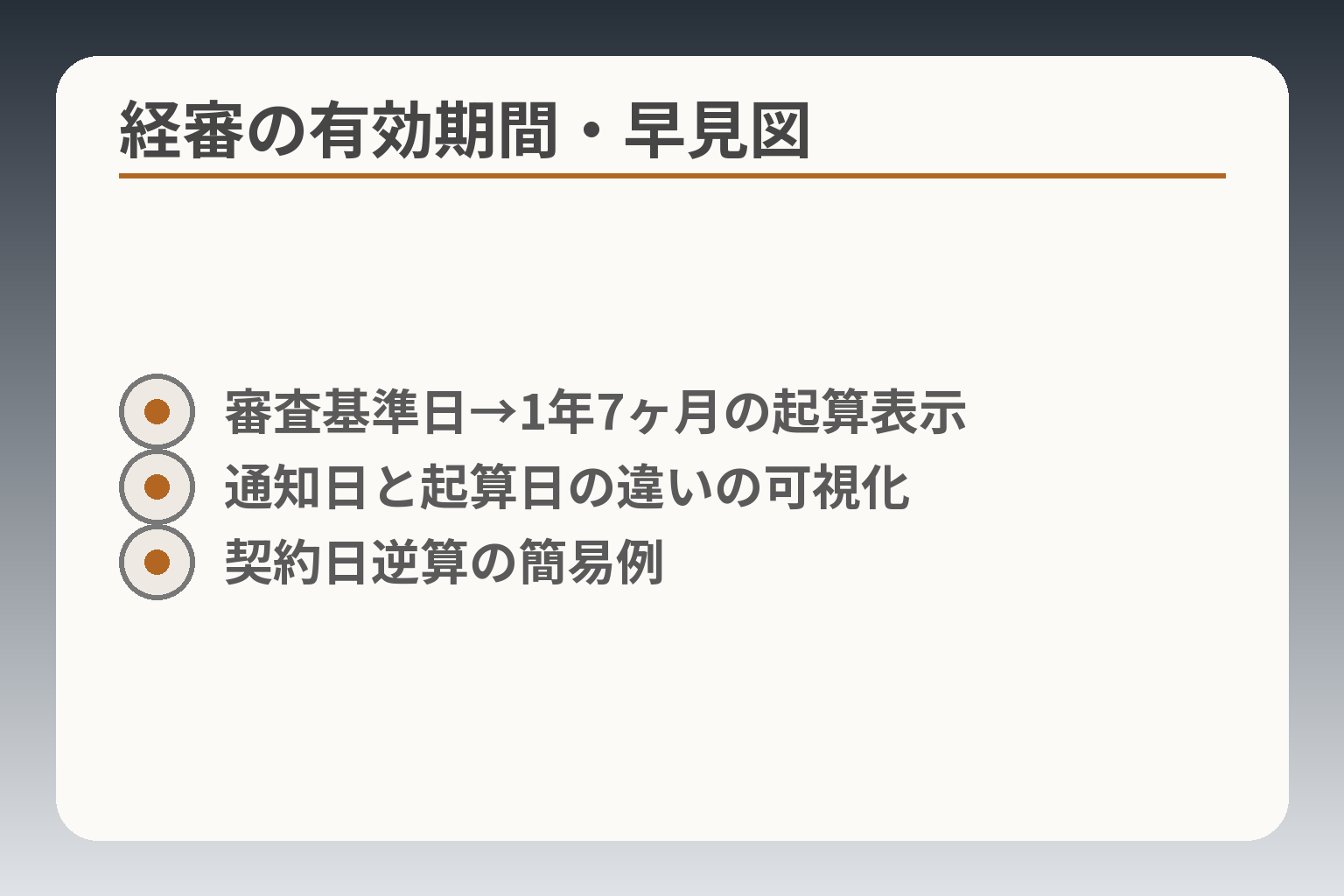 経審の有効期間・早見図