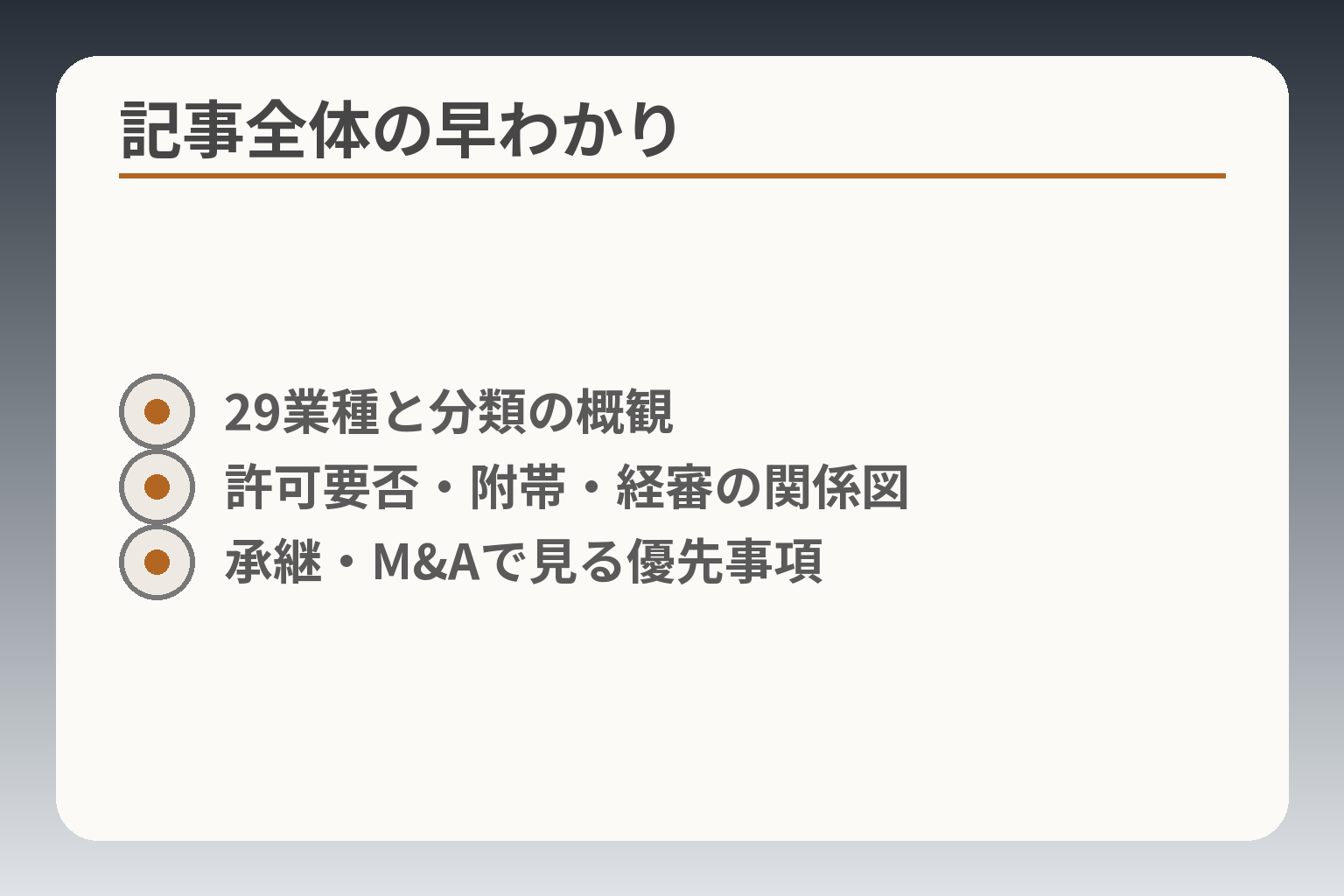 記事全体の早わかり