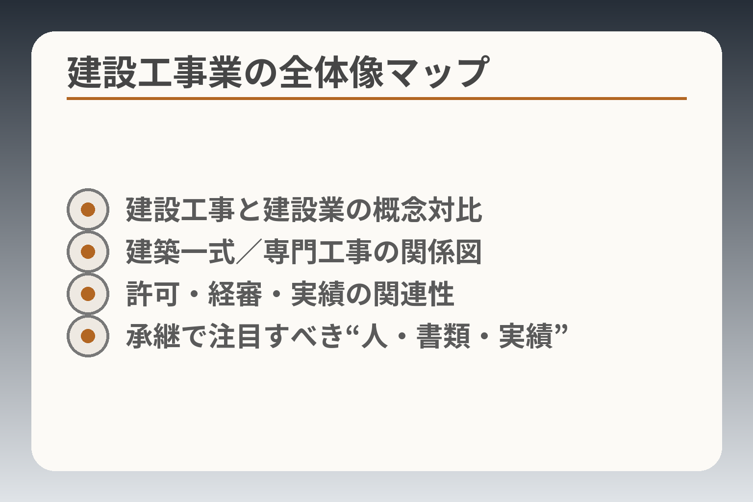 建設工事業の全体像マップ