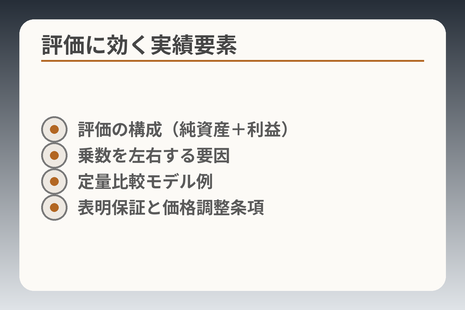 評価に効く実績要素