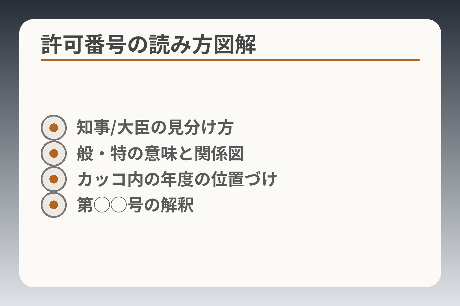 許可番号の読み方図解
