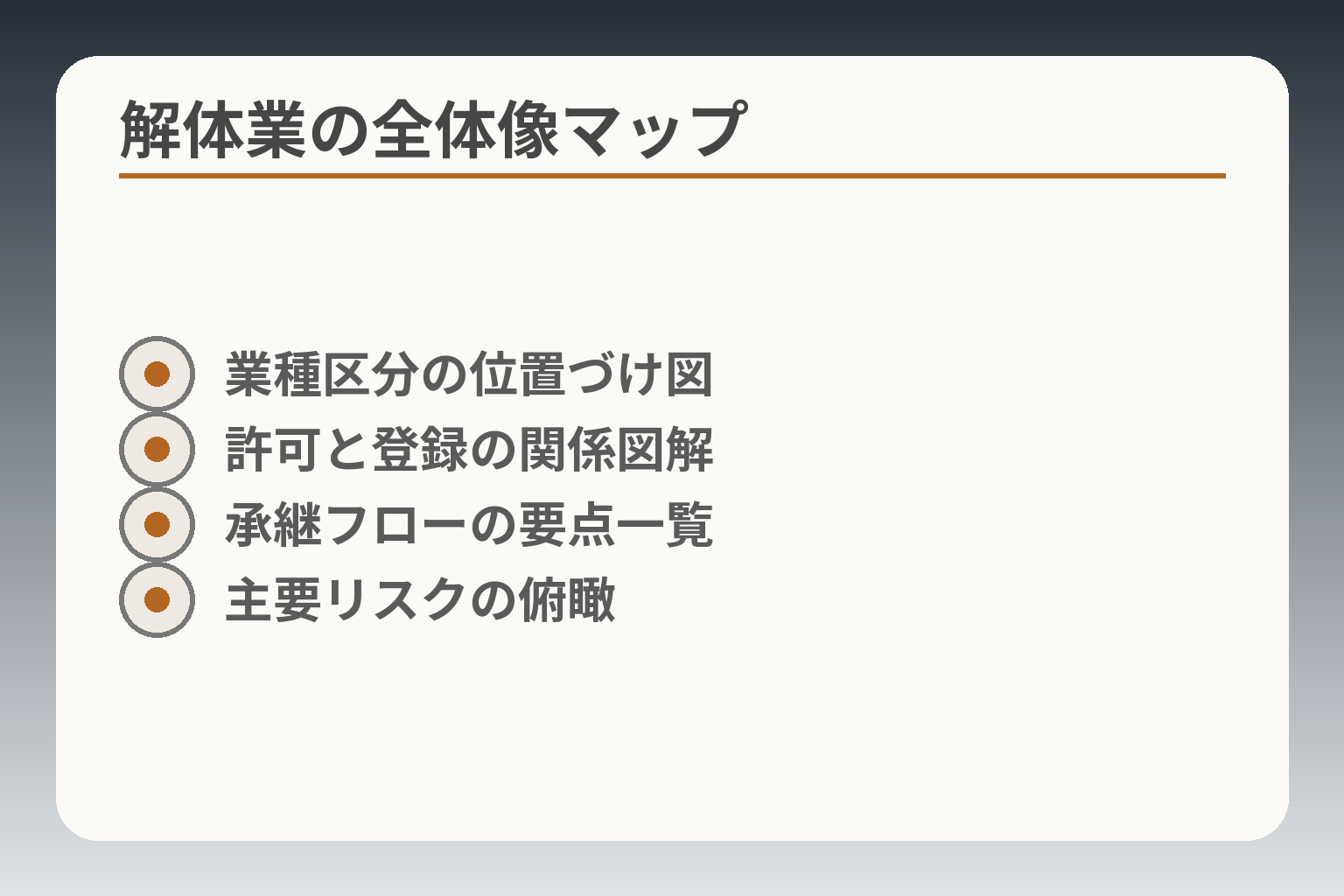 解体業の全体像マップ