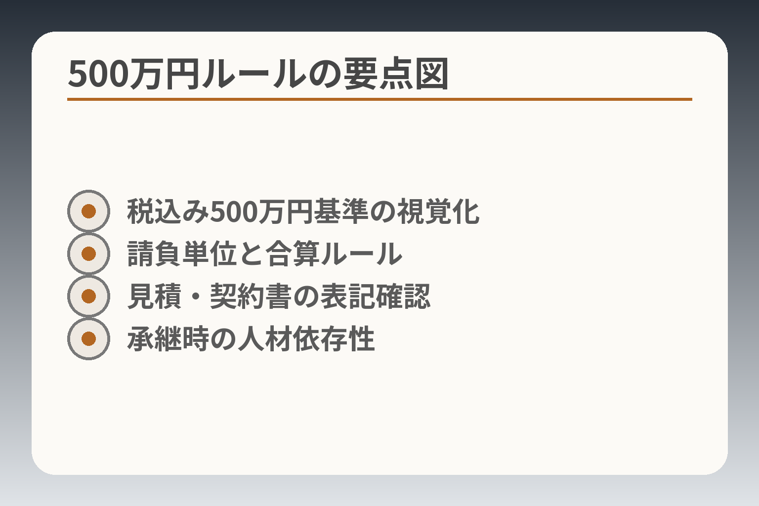 500万円ルールの要点図