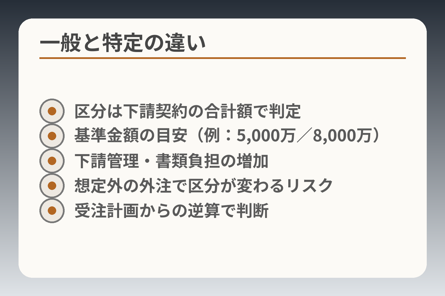一般と特定の違い