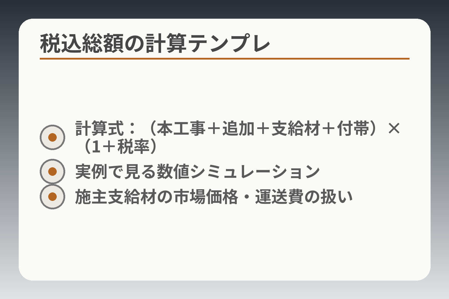 税込総額の計算テンプレ