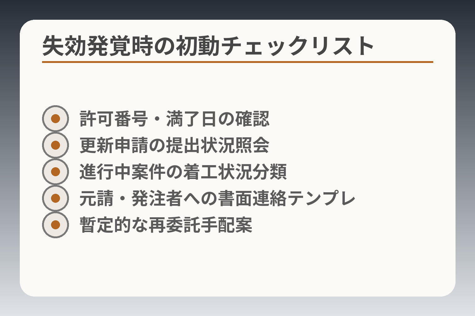 失効発覚時の初動チェックリスト